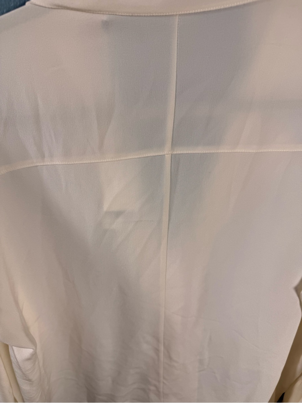 Vince 100% Silk Crepe de Chine Shirt Off white in Medium - Picture 11 of 12